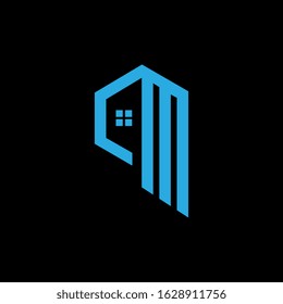 Q letter logo design. Small case q letter logo design with home icon. Real estate company logo in q letter icon.