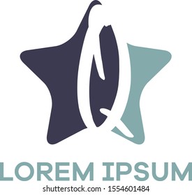 Q letter logo design. Letter q in star shape vector illustration.	