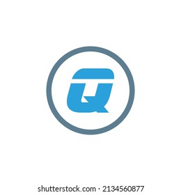 Q letter logo design, Startup Business ellipse tools illustration.eps