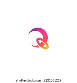 Q letter logo design template elements. Modern abstract digital alphabet letter logo. Vector illustration. Colorful  Q letter logo.