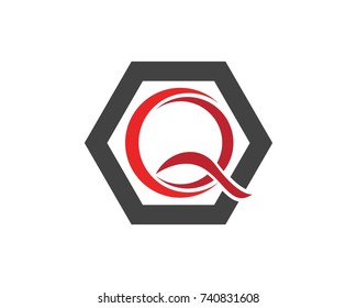 Q Letter logo design template