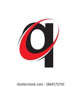 Logo-Design für Q-Buchstaben, Vektorgrafik
