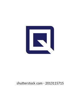 Logo-Design für Q-Buchstaben, Vektorgrafik-Vorlage