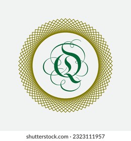 Q letter logo design in vector.