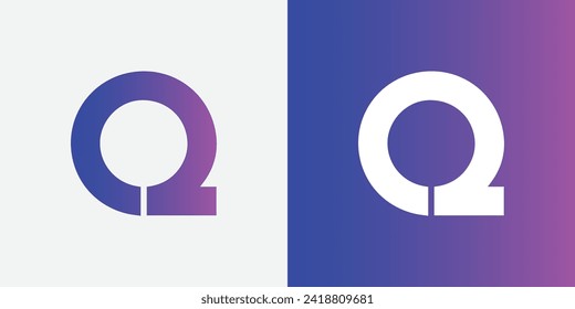 Q letter logo design vector graphic