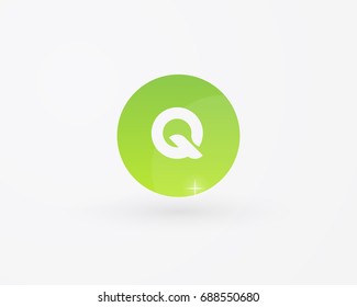 Q letter logo design vector. 3D Icon Illustration.