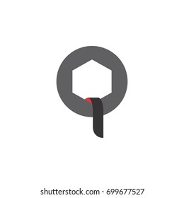 Q letter logo design vector