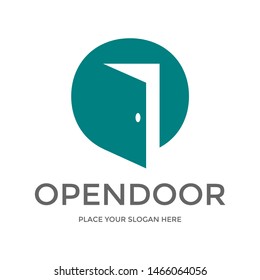 Q Letter logo  with door symbol. This vector template suitable for architecture, room and interior. Also suitable for logo based alphabet.