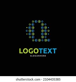 Q letter logo, Q dotted style logo, colorful Q logo