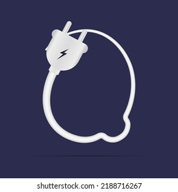 Q letter logo electric power plug. İsolated vector typeface for power design, application logo, energy identity, charging things etc.