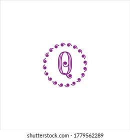 Q letter logo emblem design
