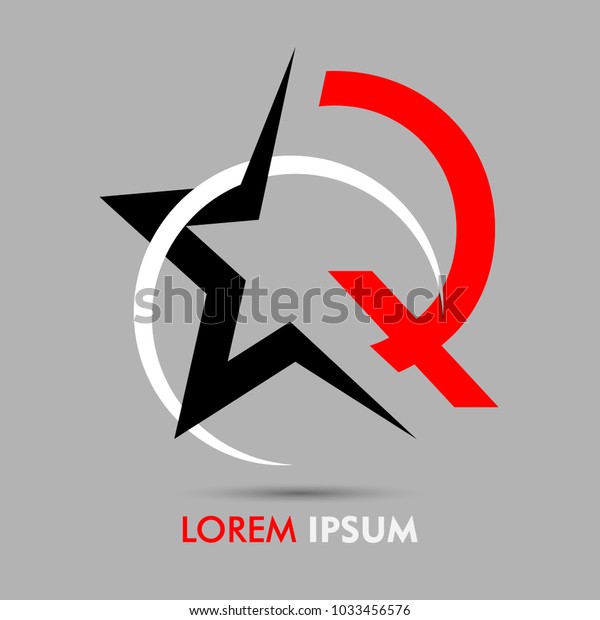 Q Letter Logo Font Red Black Stock Vector Royalty Free 1033456576