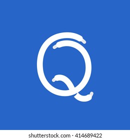 Q letter logo formed by shoe lace. Vector design template elements for your sport application or corporate identity.