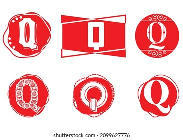 Q letter logo and icon design template