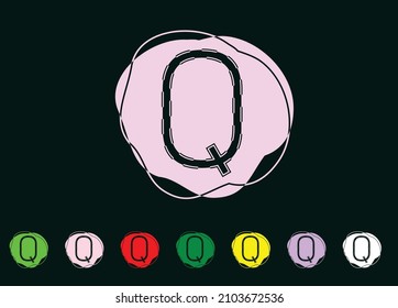 Q letter logo and icon design template
