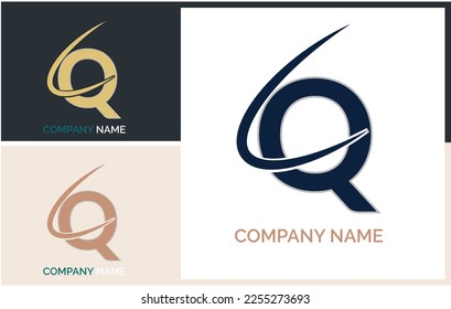 Q Letter logo icon design template elements