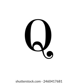 Q Letter-Logo, Letter Q-Logo, Q-Letter-Symbol Design schwarzer Hintergrund. Luxuriöser Q-Buchstabe 