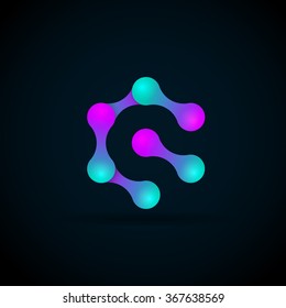 Q letter logo icon template.Technology,network,digital,Vector Illustration