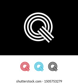 Q letter Logo, Q minimalist logo, Q Line Logo Design Template Inspiration, Vector, Illustration.