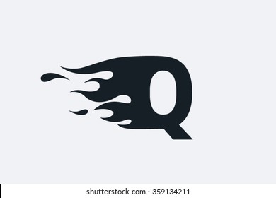 Q letter logo, motor oil logo design.