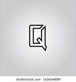 Q letter logo with nice white background.Black letter logo.Q letter icon.