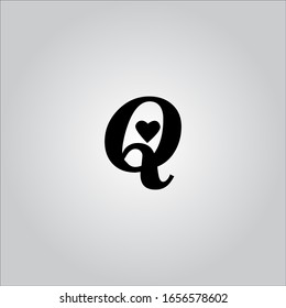 Q letter logo with nice white background.Q letter icon.