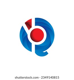 logotipo de letras I y Q en una forma