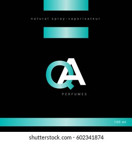 Q & A Letter logo with Packaging design vector template