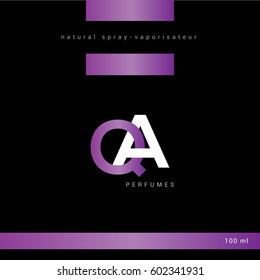Q & A Letter logo with Packaging design vector template