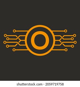 Q letter Logo with Round Shape golden color vector template icon