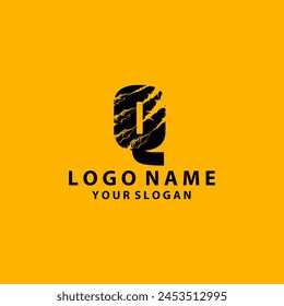 Una carta de diseño de rasguño de logotipo de la carta con Plantilla de tarjeta de visita