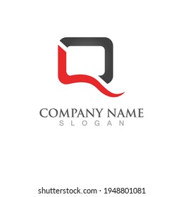 Q letter logo and symbol vector