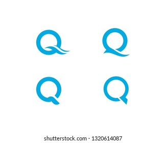 Q letter logo template vector