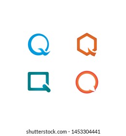 Q letter logo template vector icon 