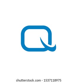 Q letter logo template vector icon 