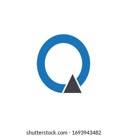 Ilustración de icono de vector de plantilla de logotipo de carta Q