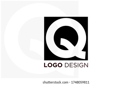 Q letter logo template vector design
