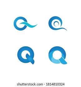 Q letter logo template vector illustration design