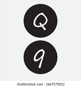 Diseño vectorial de logotipo de letra Q