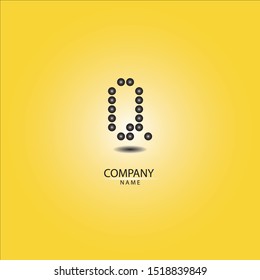 Q letter logo vector graphic design, made from circle arrangement