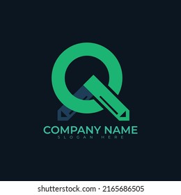 Diseño de ilustración vectorial de logotipo de letra Q