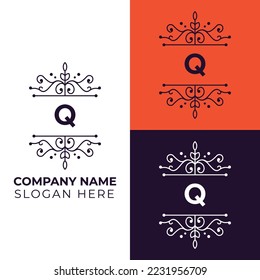 Q letter logo vector illustration design