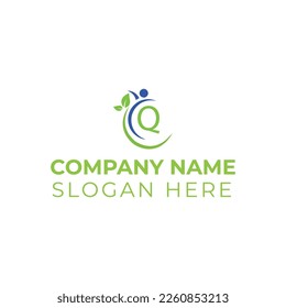 Q letter logo vector illustration template