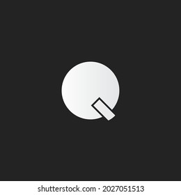 Q-Buchstabenlogo in Vektorminimalismus-Logo-Design