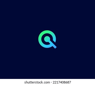 Q Letra Logo Vector Template Símbolo abstracto de monograma. Usable para el deporte de negocios, la tecnología, la moda, el logotipo digital y creativo futuro