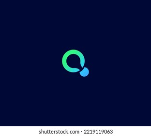 Q Letra Logo Vector Template Símbolo abstracto de monograma. Usable para el deporte de negocios, la tecnología, la moda, el logotipo digital y creativo futuro