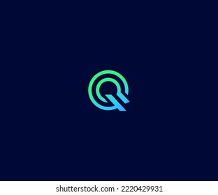 Q Letra Logo Vector Template Símbolo abstracto de monograma. Usable para el deporte de negocios, la tecnología, la moda, el logotipo digital y creativo futuro