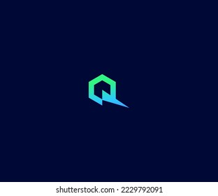 Q Letter Logo Vector Template Abstract Monogram Symbol. Usable for Business sport, technology, fashion, digital And future creative logo