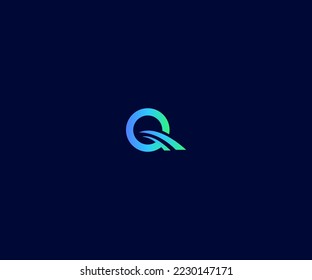 Q Letra Logo Vector Template Símbolo abstracto de monograma. Usable para el deporte de negocios, la tecnología, la moda, el logotipo digital y creativo futuro