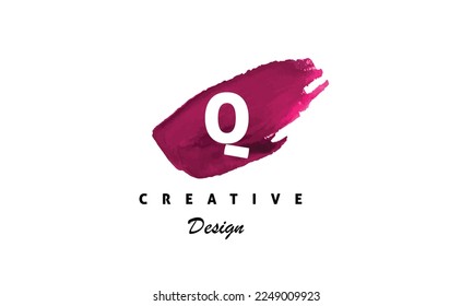 Q letter logo water color creative trendy logo design
